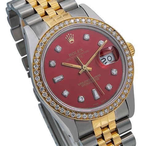 rolex date red